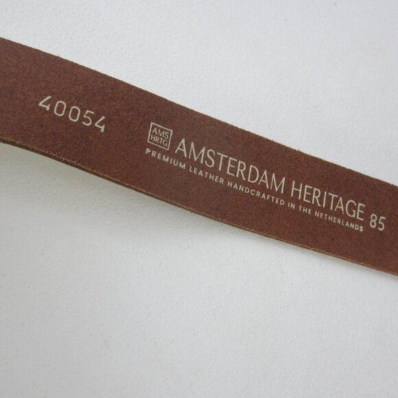 New Amsterdam Heritage M Metallic Silver Leather Belt Handcrafted Netherlands - Picture 5 of 10